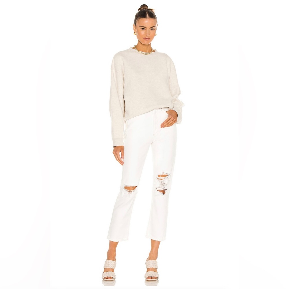 AGOLDE Riley High Rise Straight Crop White Jeans - Size 26 (US)